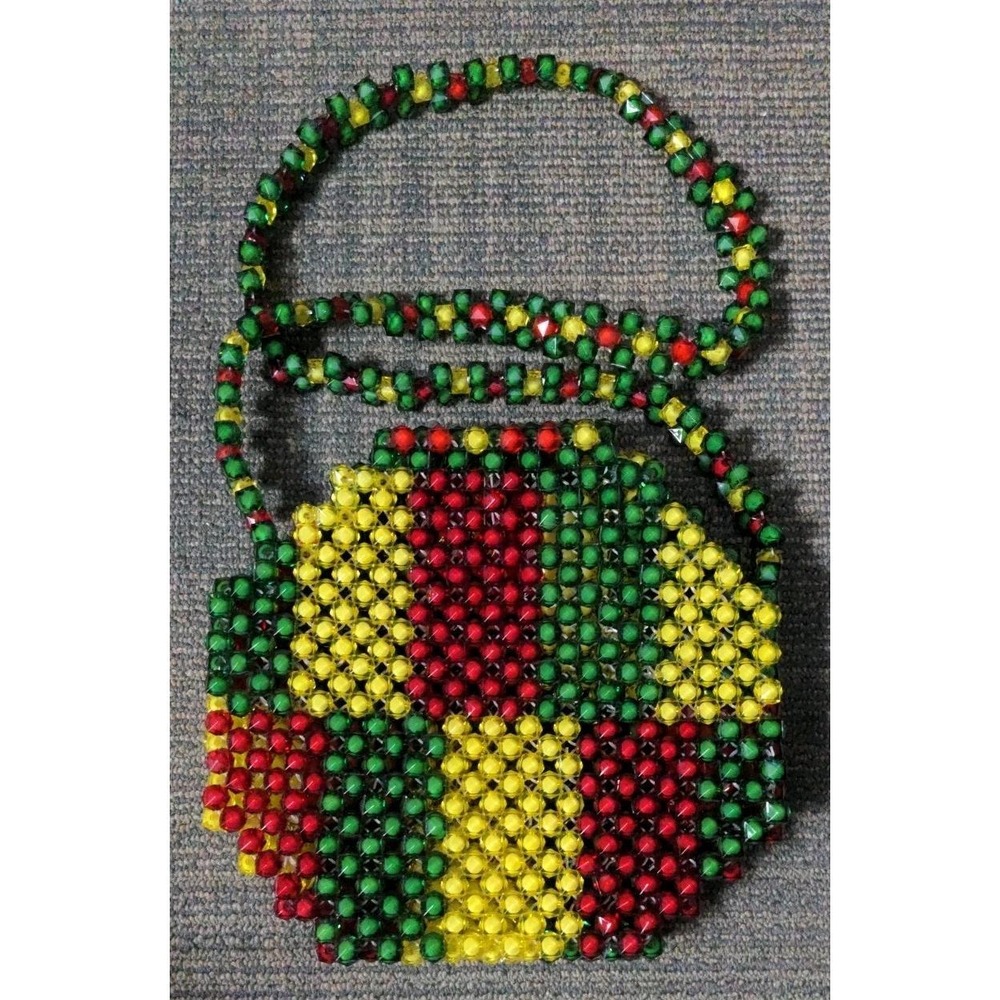 Vintage‎ Octagon Beaded Purse Shoulder Bag Stoplight Susan Alexandra Inspired